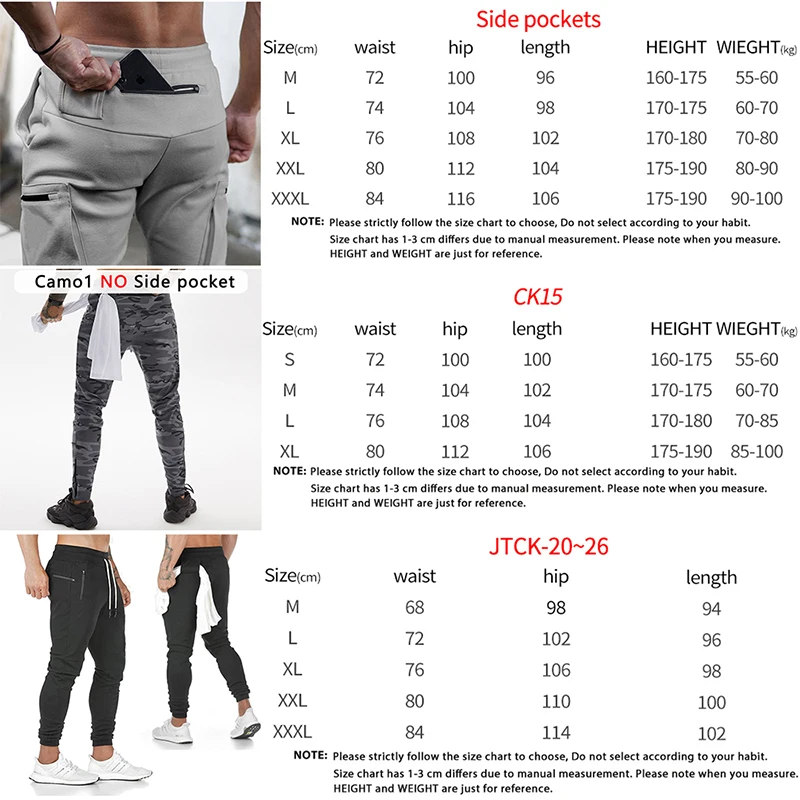 Male Gym Cargo Pants Men Sweatpants 