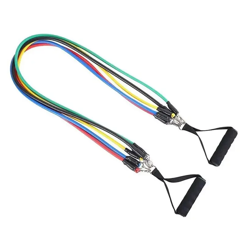 Pull Rope 11pcs/Set Resistance Bands Portable Fitness Equipment Ankle Strap Chest Expander Elastic Exercise Band resistance bands resistance band resistance strap chest expander fitness tension rope