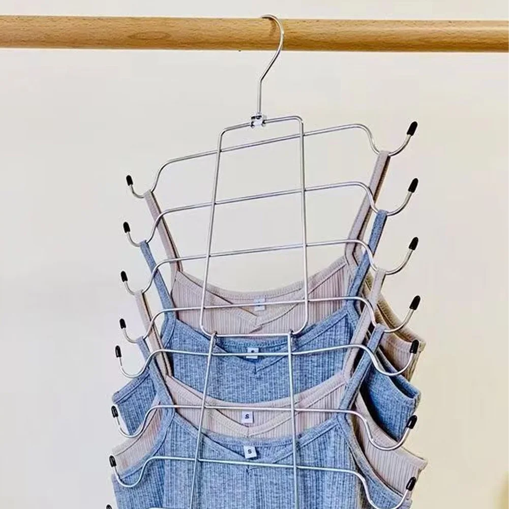 Houesehold Foldable Multi-layer Underwear Hanger Camisole Bras Tank Tops Hanger Multifunctional Storage Space Saving Organizers 4