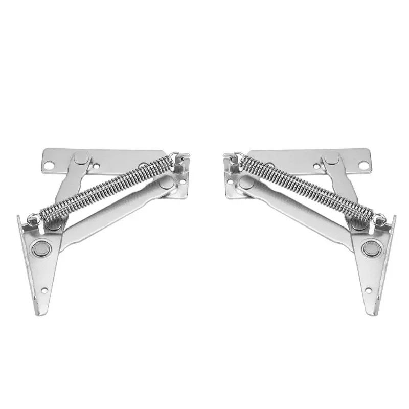 Sprung Hinges 2pcs 80 degree Cabinet Door Lift Up Stay Flap Top Support Cupboard Kitchen Furniture Foldable Lifting Bracket