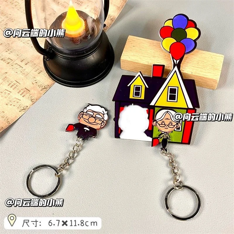 Couple Key Holder Shared Keychain Hanger Door Prevent Loss Key Pendant Lover House Up Moive Ring Home Decor for Girl Gift