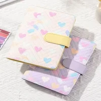 A6 PU Leather Binder 6-ring Notebook, Stylish Design, Personal Notebook Binder Cover, Can Be Used For Cash Budget Storag 2