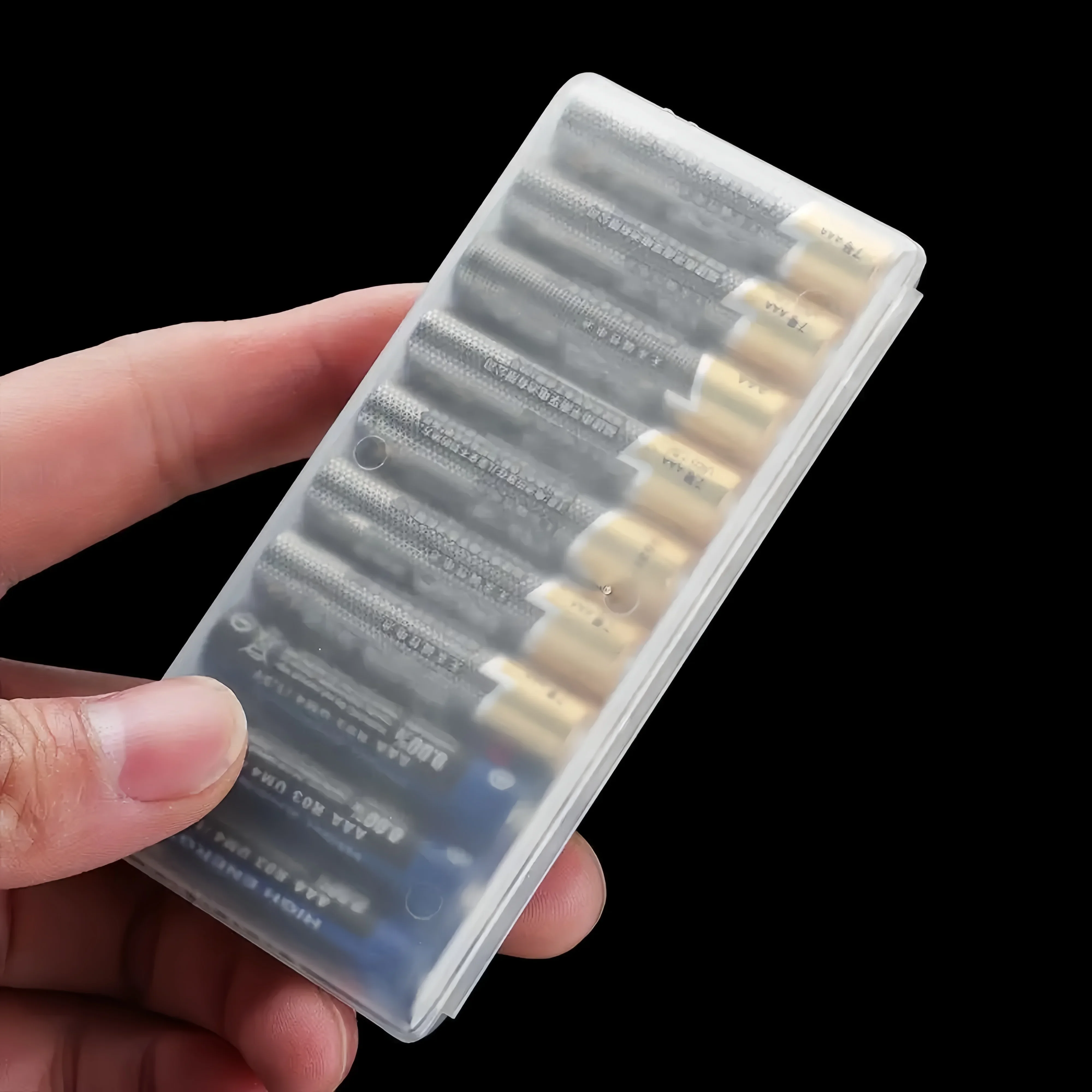 10 Slot Transparent Plastic Battery Storage Box