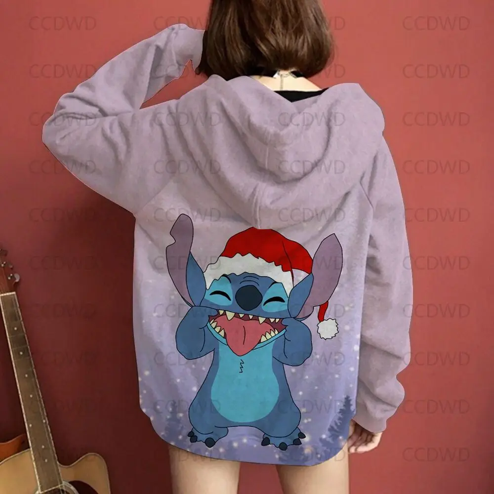 

Kawaii Clothes Fashion Fall Clothing for Women 2022 Tops Children's Stitch Disney Jackets Hoodies Pullover Sweatshirt Hoodie Y2k