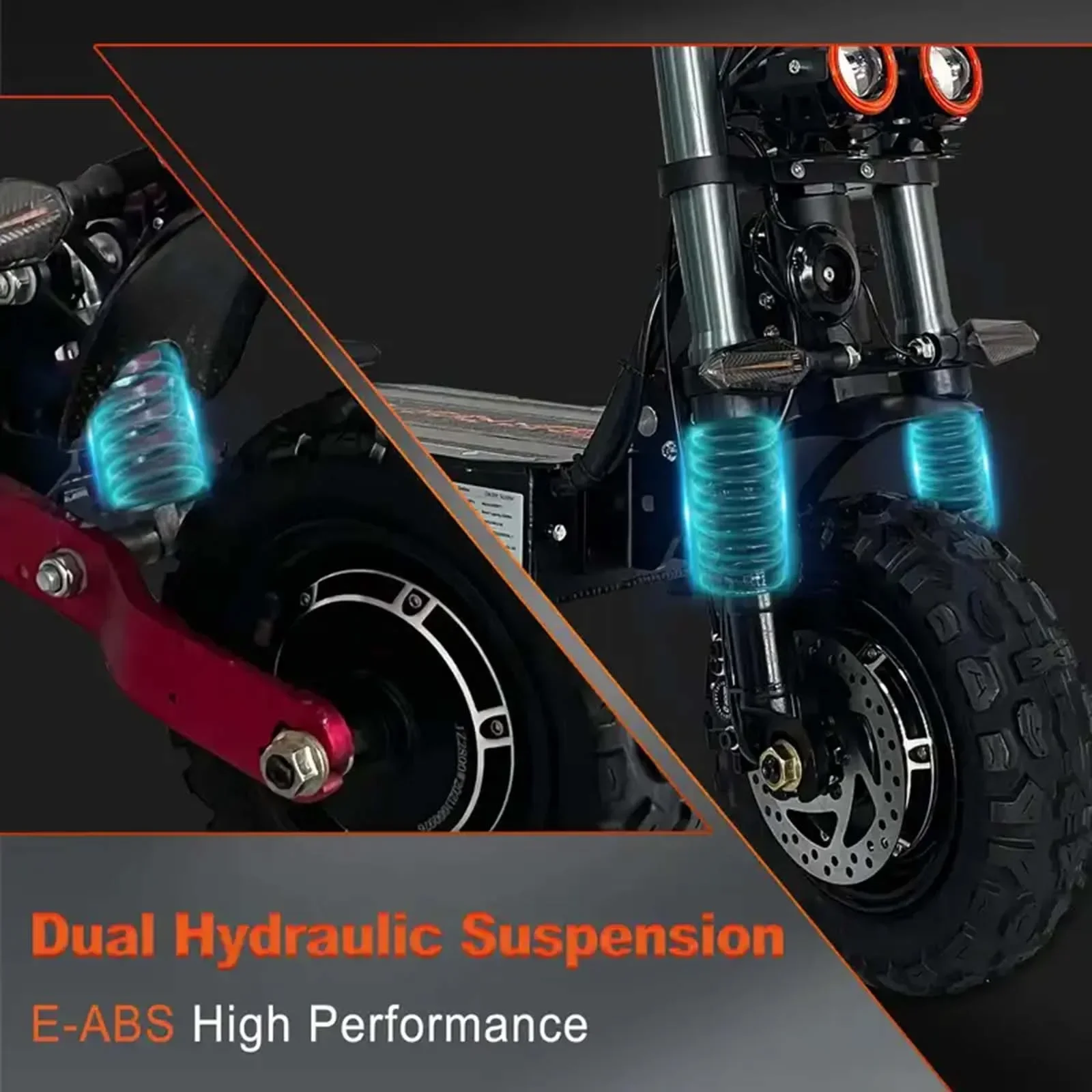 Boyueda S3 6000w 60v 38ah electric scooter dual motor removable seat hydraulic shock absorption 11 inch off-road tyre escooter electric scooter