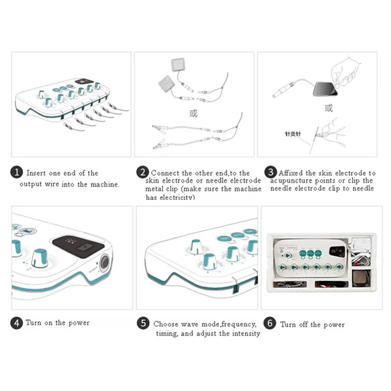 6 channels Electric Hwato SDZ-4 Low-Frequency Electro Acupuncture Stimulator Acupuncture Needle Treatment for Nerve and Muscle