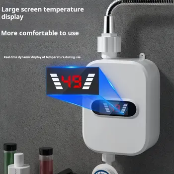 3000W Electric Mini Instant Hot Water Heater Bathroom Faucet Tap Instant Water Heater Shower Head Set for Bathroom Water Shower 1
