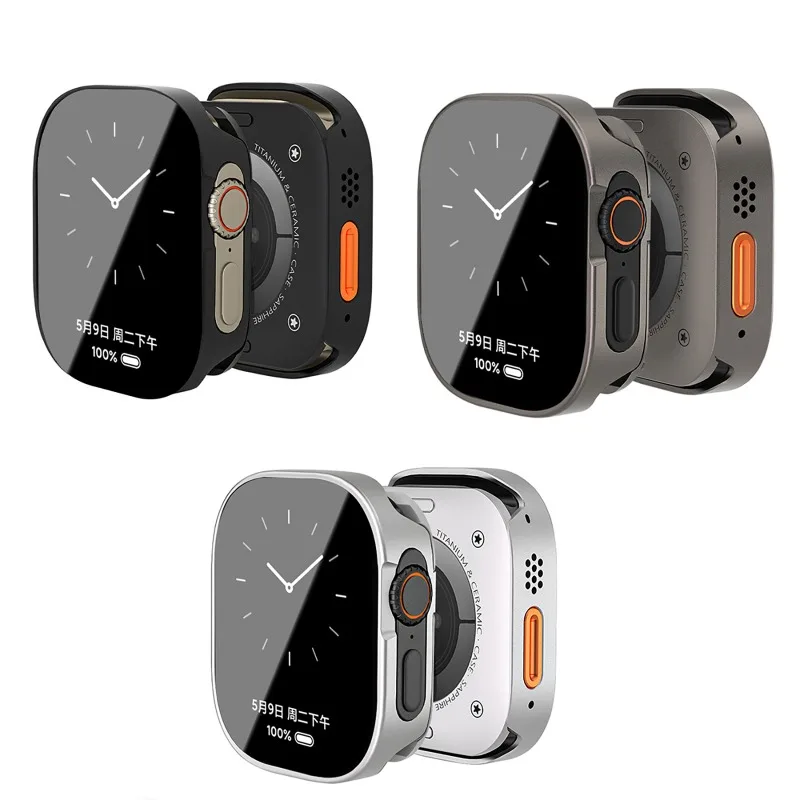 Enhanced Full Coverage Waterproof Aluminum Alloy Smartwatch Case