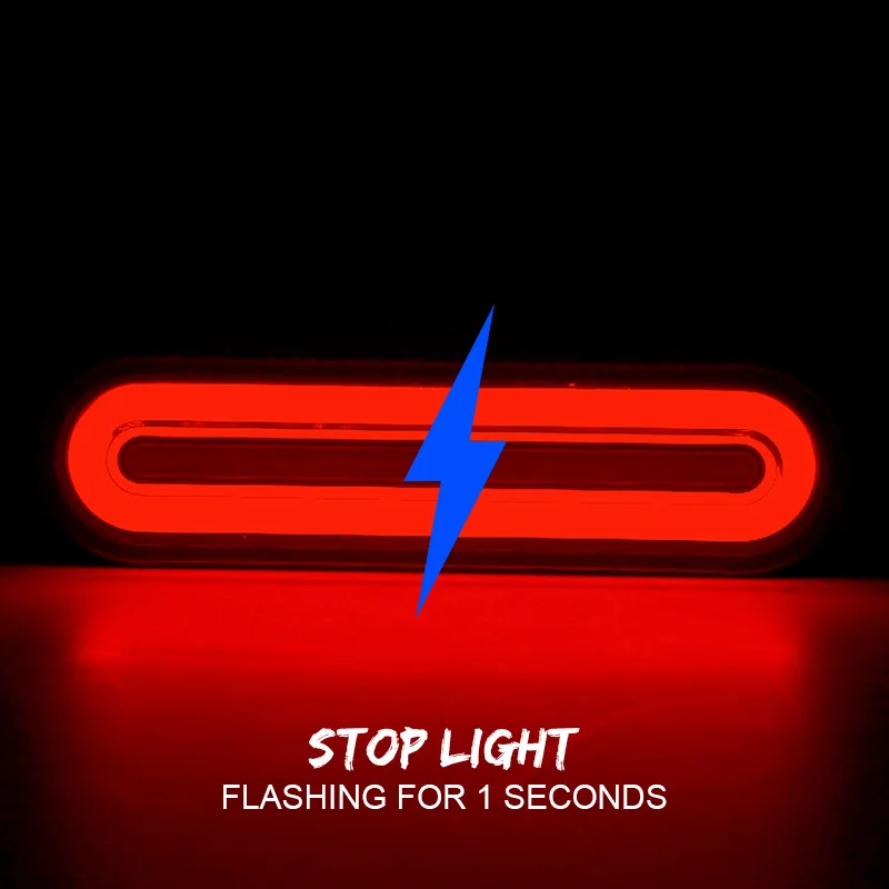 Universal Motorcycle LED Rear Brake Tail Light - Red Running DRL, IP67 Waterproof, 24 SMD 2835