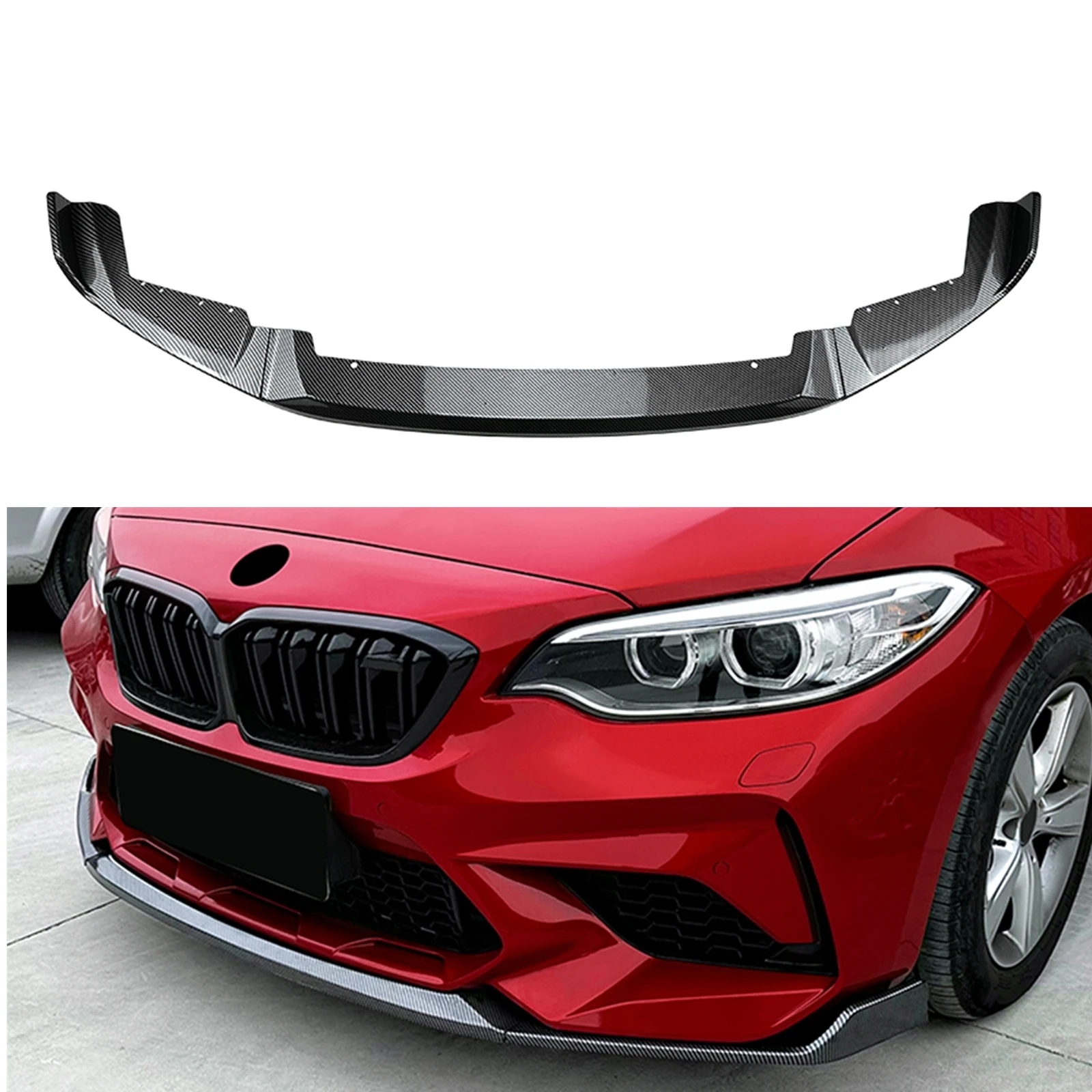 BMW 2 시리즈 F87 M2 쿠페 2016-2021 프론트 범퍼 스포일러 립 세퍼레이터 스플리터 프로텍터