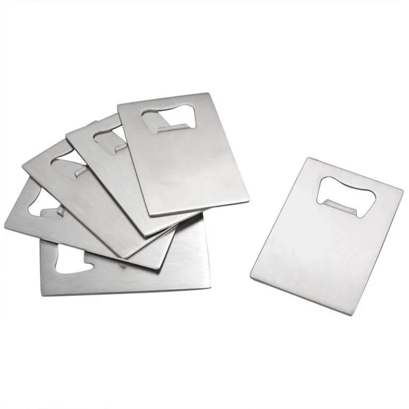 

Прочная открывалка для бутылок из нержавеющей стали с металлическими картами на заказ