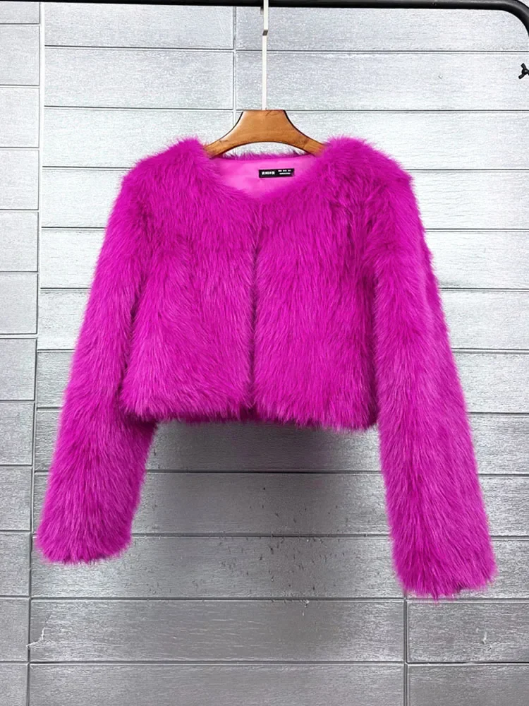 ジャケット・アウター S fur jacket short pink theredthread PINK THEREDTHREAD S FUR JACKET SHORT Pink Coat Short Pink Buttoned