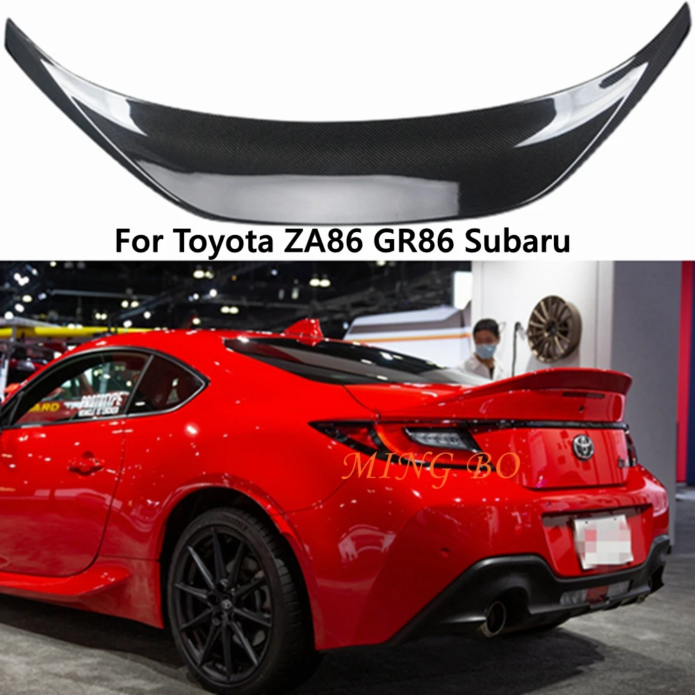 

For Toyota ZA86 GR86 For Subaru BRZ 2022 2023 Real Carbon Fiber FRP Spoiler REAR WING TRUNK LIP SPOILERS High Quality