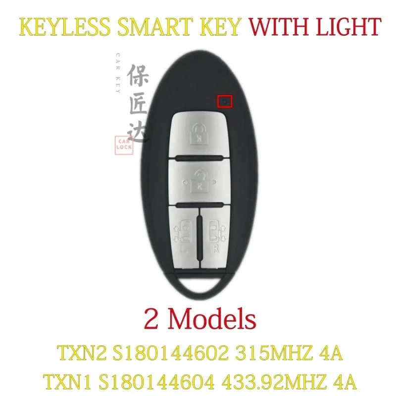 

BaoJiangDd car key Fit For QUEST SERENA C27 Keyless Entry Original Remote Smart Key 315/433MHz TNX1 TNX2 ID4A Chip