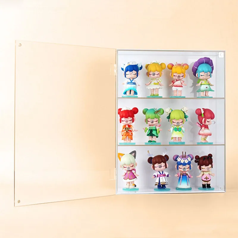 Vitrine transparente en acrylique pour figurines POP,boîte ennemi,boîte de  rangement pour jouets,présentoir- 20x20cm-height 30cm[A]