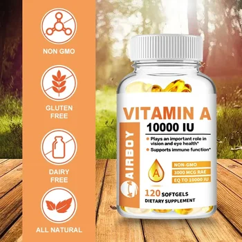 Vitamin A 10000IU - Supports Healthy Vision and Immune System, Skin Health - Non-GMO, Gluten FreeSupplements 1