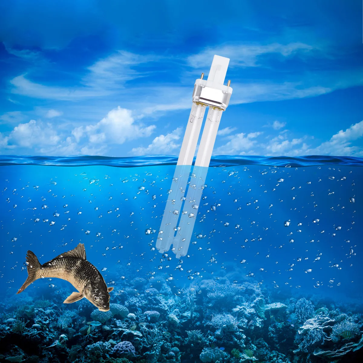 UV Replacement Bulb Sunsun 9W - G23 2-Pin Base Germicidal Lamp For Aquarium Filters Sunsun Uv Bulb - Foto 7