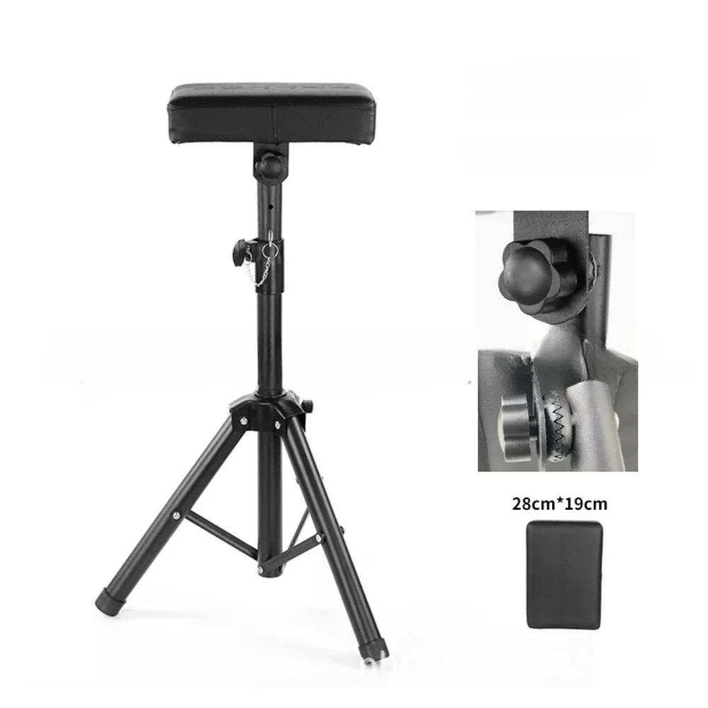 

Tattoo Armrest Stand PU Leather Large Panel 8 Gears Adjustable Tattoo Armrest Pad for Beauty Salon Black