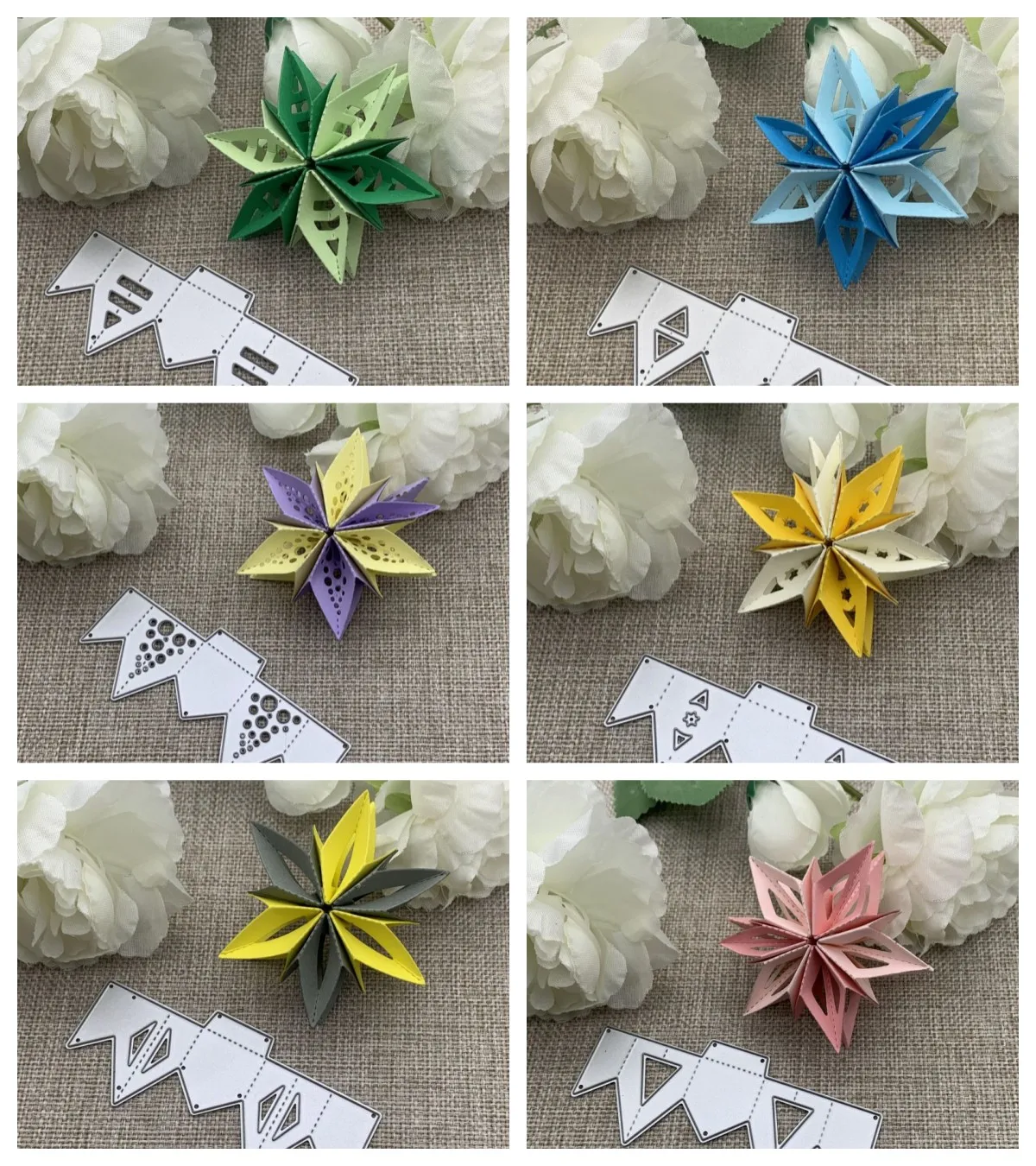 

New Folded Flower Metal Cutting Dies Stencils For DIY Scrapbooking Decorative Embossing Handcraft Die Cutting Template Mold