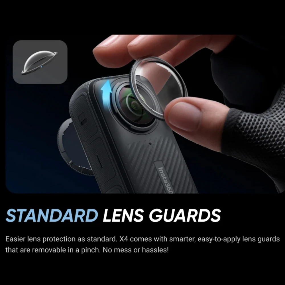 지금 도착 Insta360 X4 8K 방수 360 액션 카메라2290mAh 배터리 2.5'' 터치스크린 4K 광각 비디오 X4 카메라