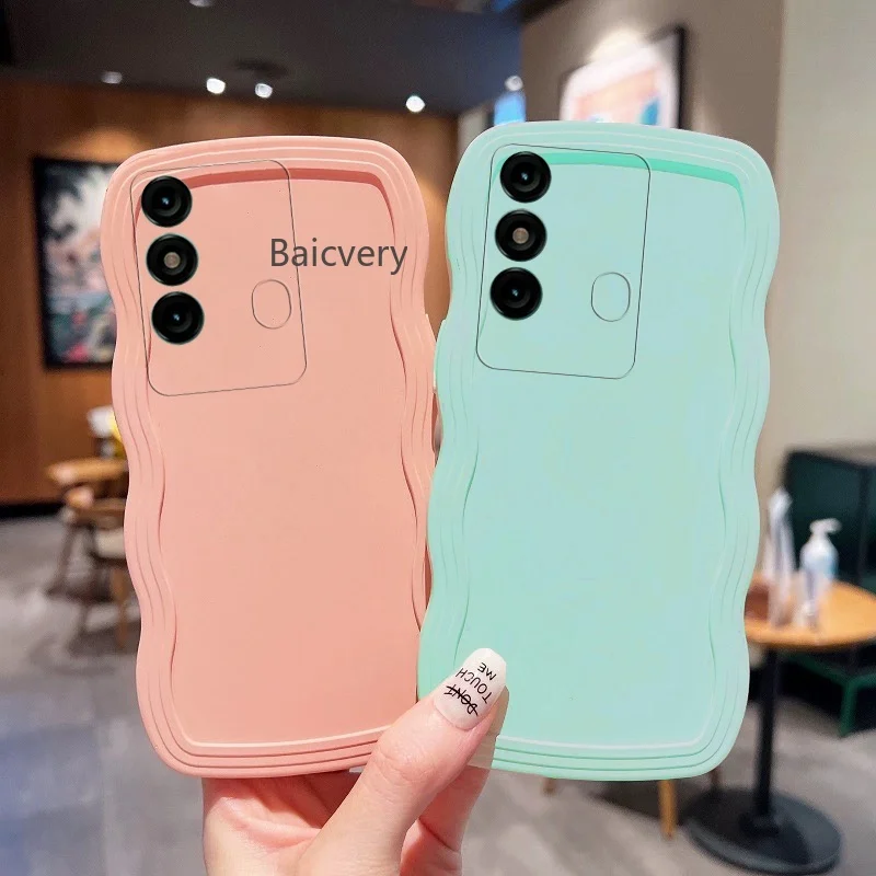 Custodia Wave Per Itel Vision 3 Plus P38 Pro Custodia Waves Edge Soft Phone Back Case Lens Copertura Di Protezione Completa