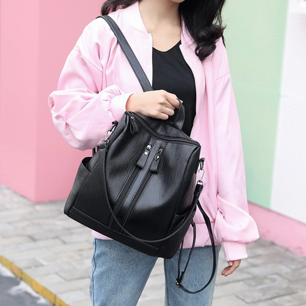 Women's Fashion Casual Backpack Small Lightweight Cute Daily Travel Bag For College School Commute Outdoor Shoulder Bag - 5