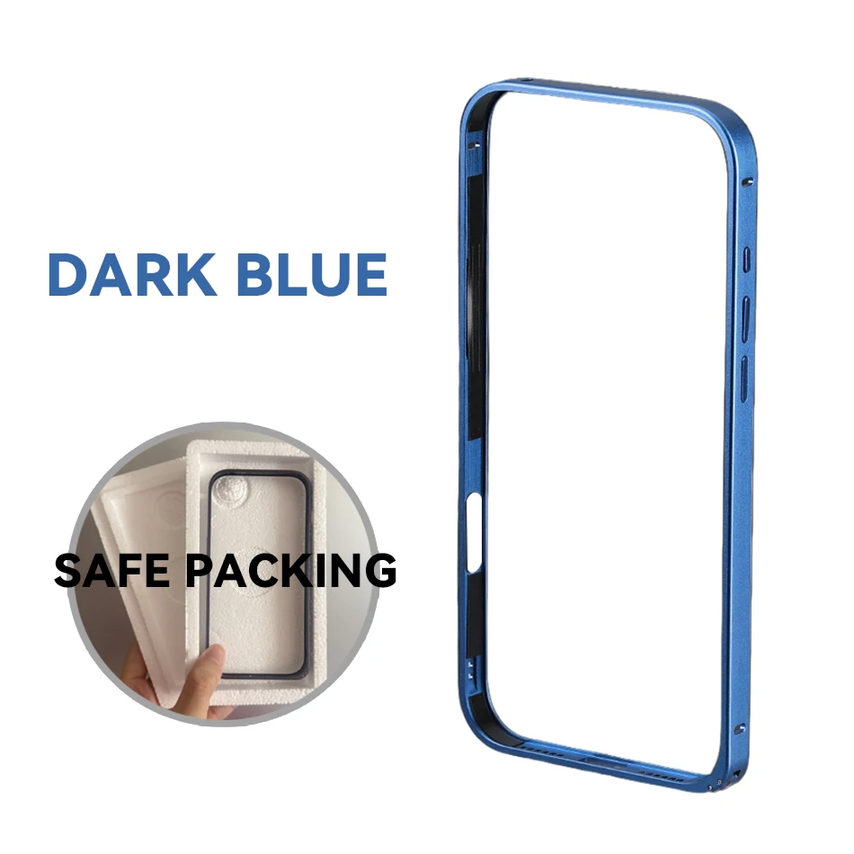 Sleek Aluminum Metal Frame Thin Bumper Case with Alloy Titanium Protection