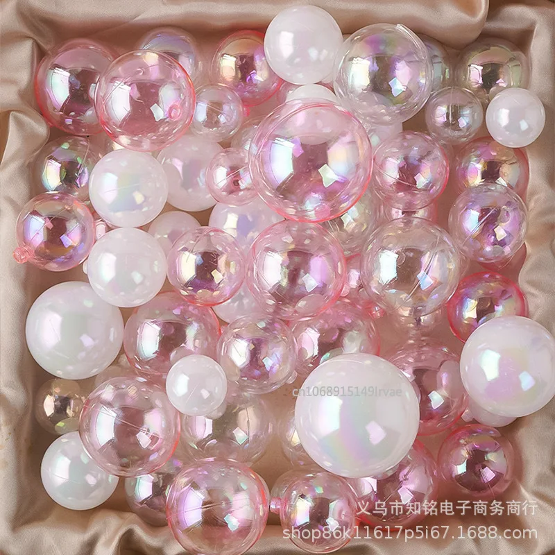 Colorful Ball Cake Topper White Pink Cupcake Toppers Insert Cake Decoration Boy Girl Birthday Party Decor Party Supplies