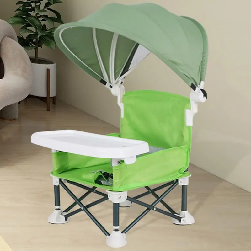 Portable Compact Baby Chair With Safe Belt For Indoor Outdoor Camping Picnics Use Easy Travel Aluminium Alloy Seat Booster