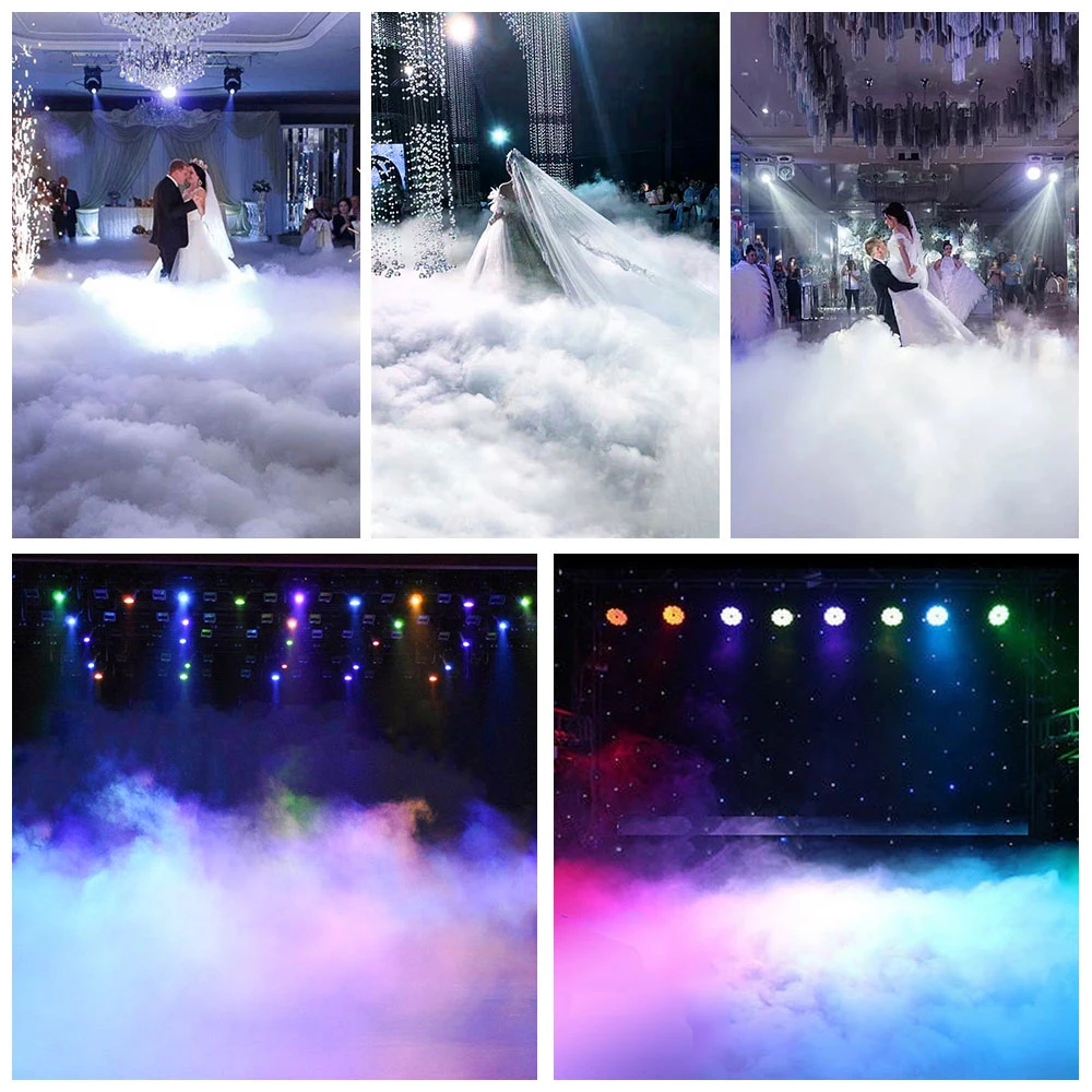 5000W Water Mist Low Fog Machine DMX512 Special Effects Mist Spraying Machine With Flight Case For Dj Disco Home Party Nightclub 4