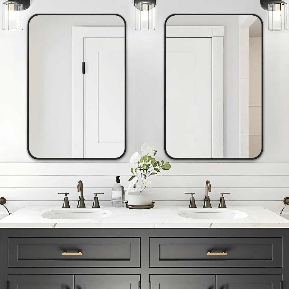 Matte Black Bathroom Mirror 4