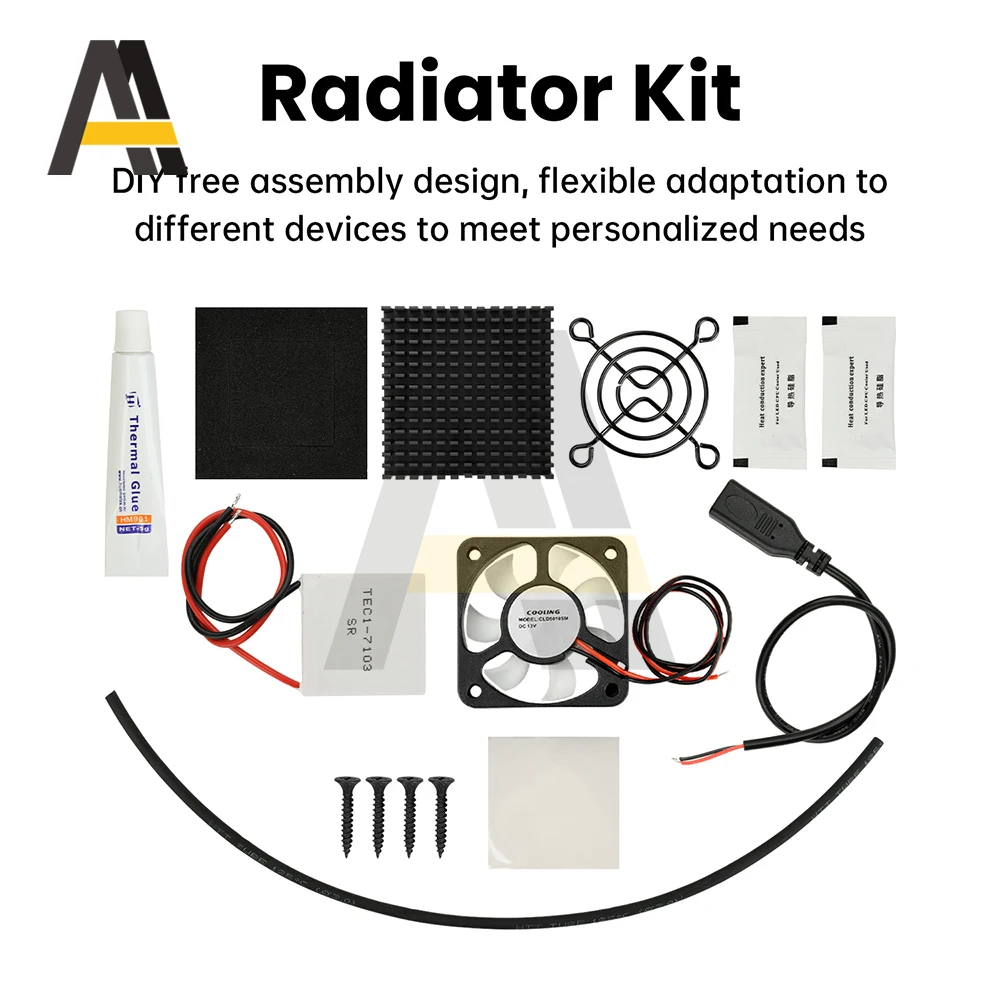 DC 5V Dispositivo di raffreddamento del telefono Kit fai da te Chip di raffreddamento a semiconduttore TEC1-7103 Ventola conduttrice di calore Silenzioso Tablet Raffreddamento Meraviglia - Image 5