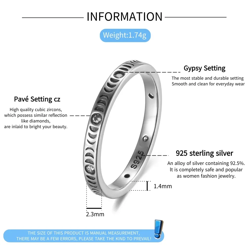 Silver Rings Retro 925 Silver Rings Crystal Blue Green Stone Zircon Trendy Oxidized Hip Hop Style Black Fine Jewelry for Women Men Unisex