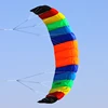free shipping dual Line Stunt flying power Kite rainbow large soft kites for adults serf steering wheel windsurfing kevlar line 2