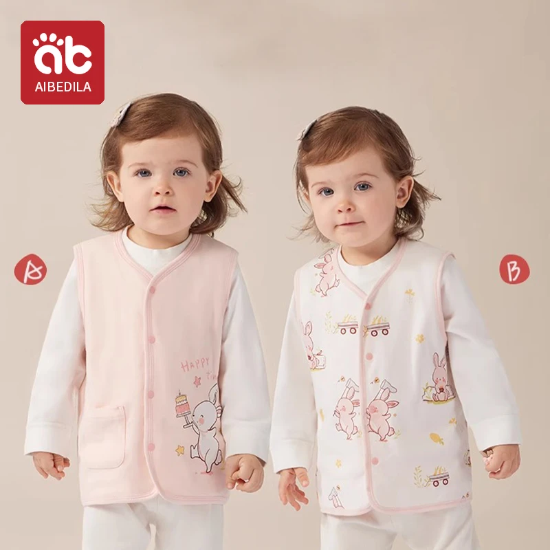 Description Picture 2 of itemCotton Newborn Baby Waistcoat Autumn and Winter Girl Vest Jacket Warm Soft Children Vest Cartoon Kids Clothes 0-24 Months