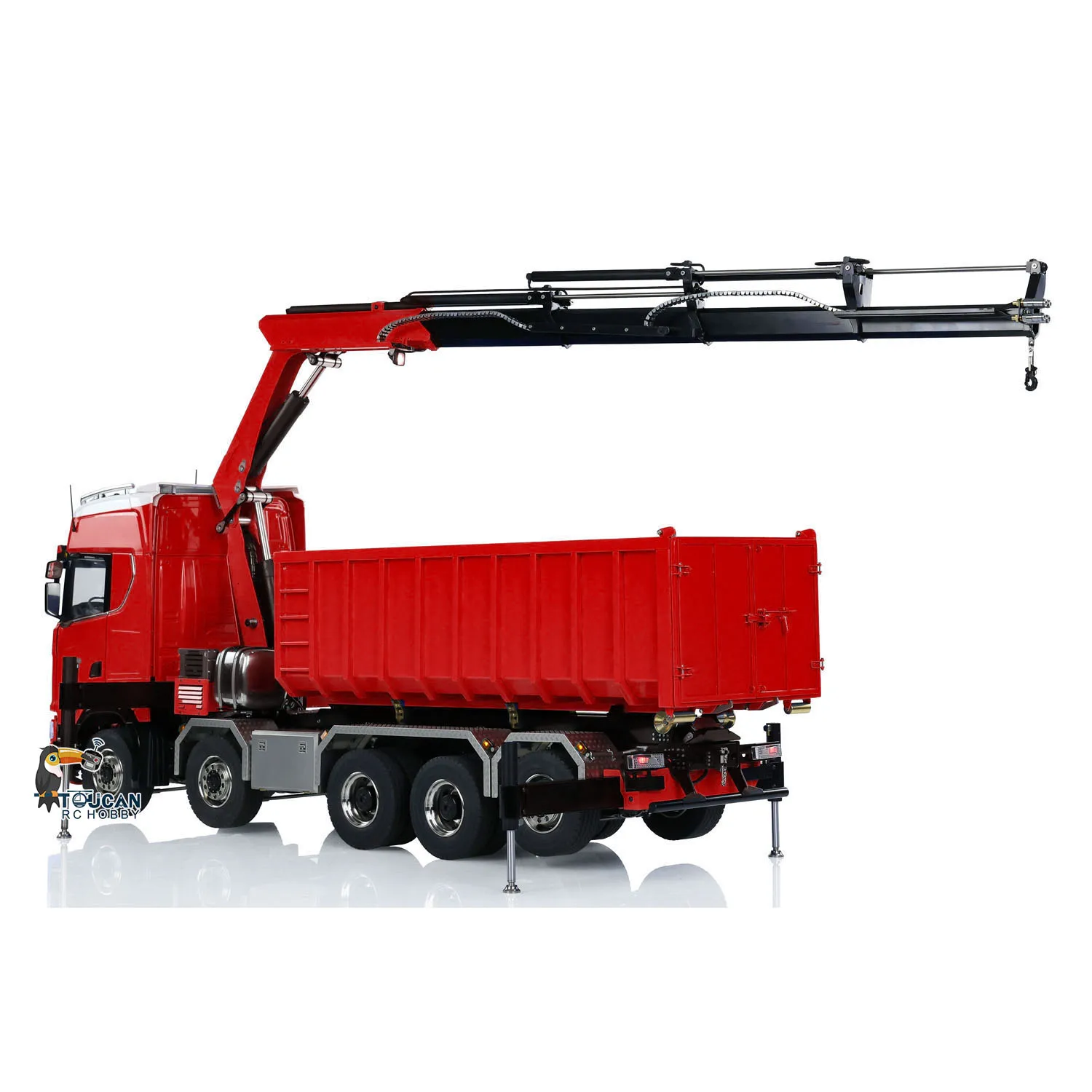 1/14 Metal 770S 10x10 Hydraulic RC Dumper Remote Control Finished Full Dump Trucks Crane Light Sound 3 Speed Car Toy Vehicle 3
