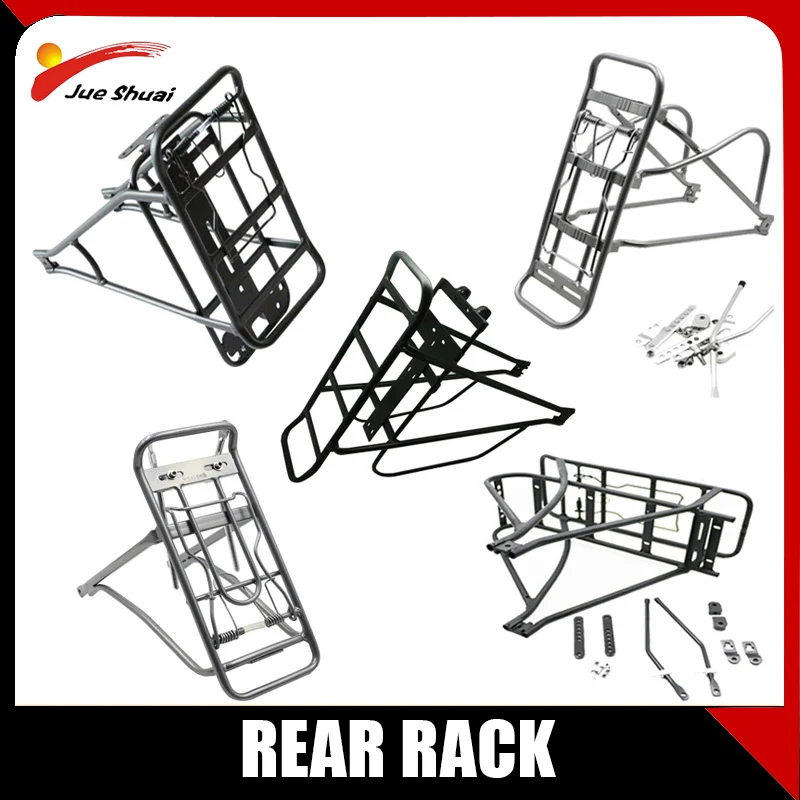 Double Single Bike Rear Rack 20" 26 700C Universal Black Silver