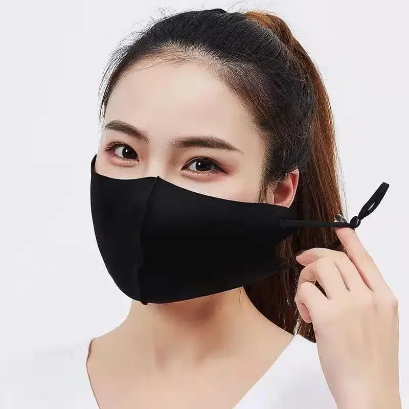 Face mask 10PCS DIY adjustable washable anti dust ice silk mouth mask breathable summer protective