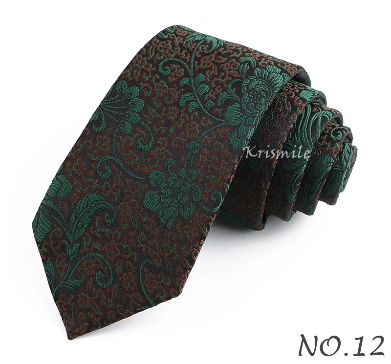 Neuheit Floral Welle Imitation Stickerei Krawatte Für Männer Frauen Business Hochzeit Party Luxus Blume Krawatte Bräutigam Kragen Zubehör – Detail 14
