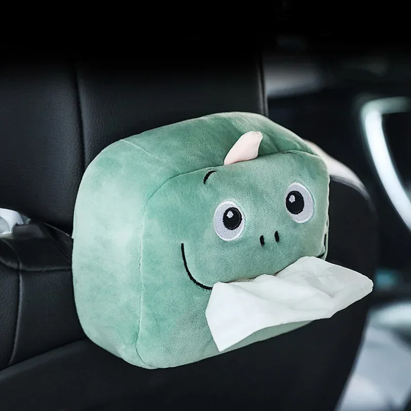 Cartoon Animals Car Tissue Box Inner Armrest Box Sun Visor Pumping Cute Creative Accessory