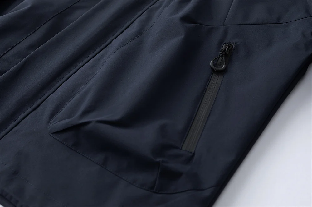 Windproof Waterproof Jacket - Plus Size Workwear Coat With Breathable Zipper Closure