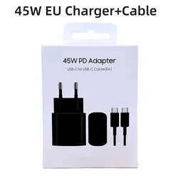 Samsung 45W Super Fast Charge EU Certified Adapter - 45W Black EU Set