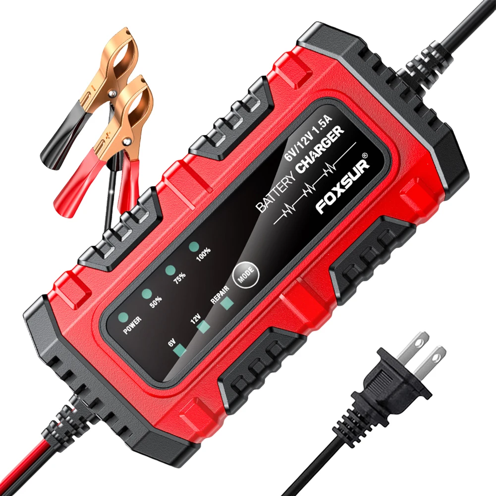 Universal Smart Battery Charger for Lead-Acid, AGM, and GEL Batteries
