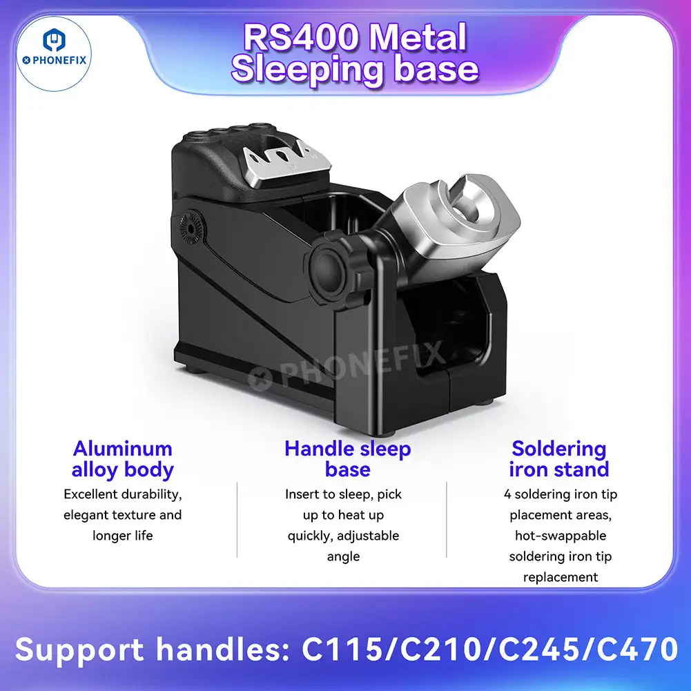 i2C RS400 납땜 인두 스탠드 T245 T115 T210 T470 철 팁 Sugon Aixun 납땜 스테이션 용접 도구 용 납땜 홀더