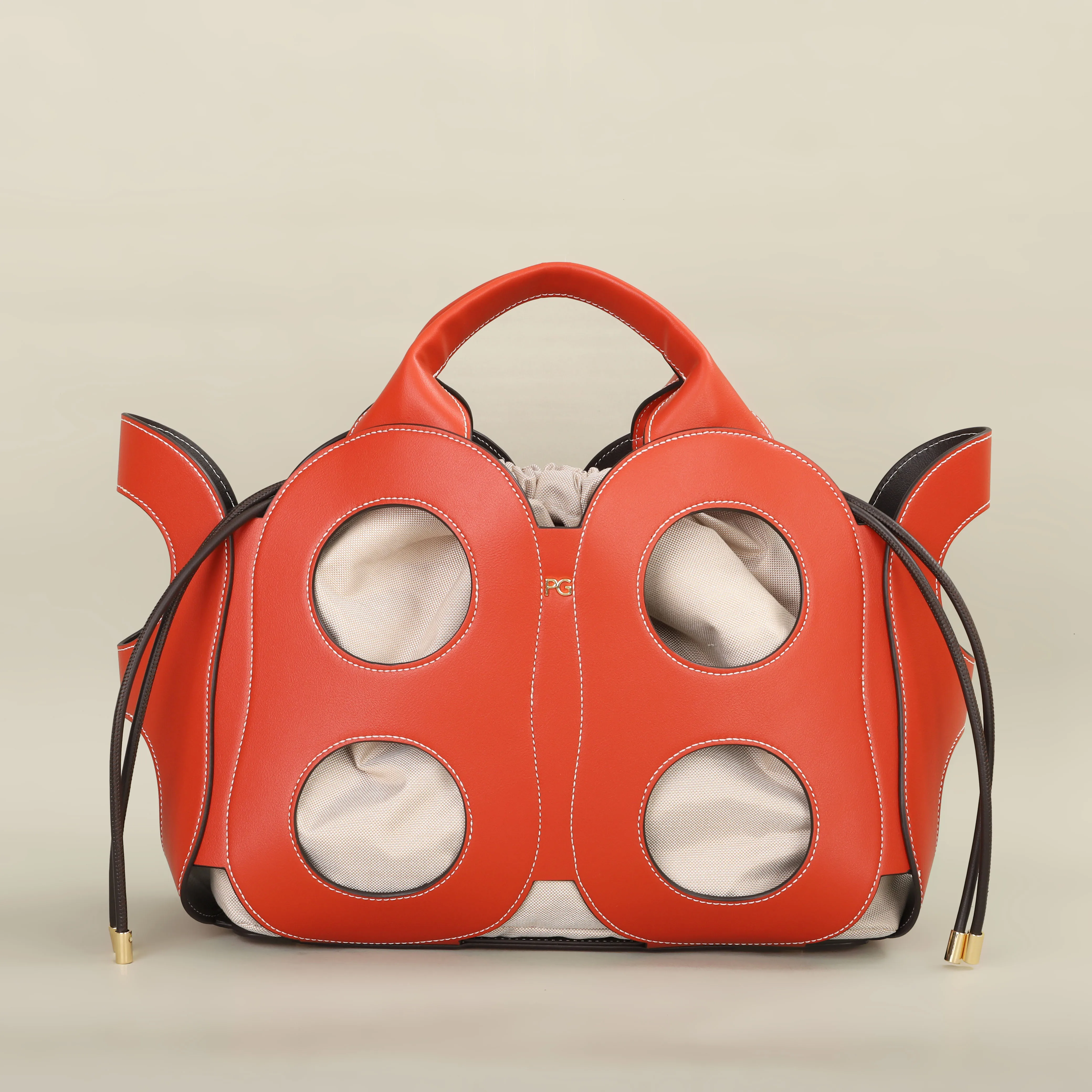 Casual hollow design TPU bucket shoulder bag