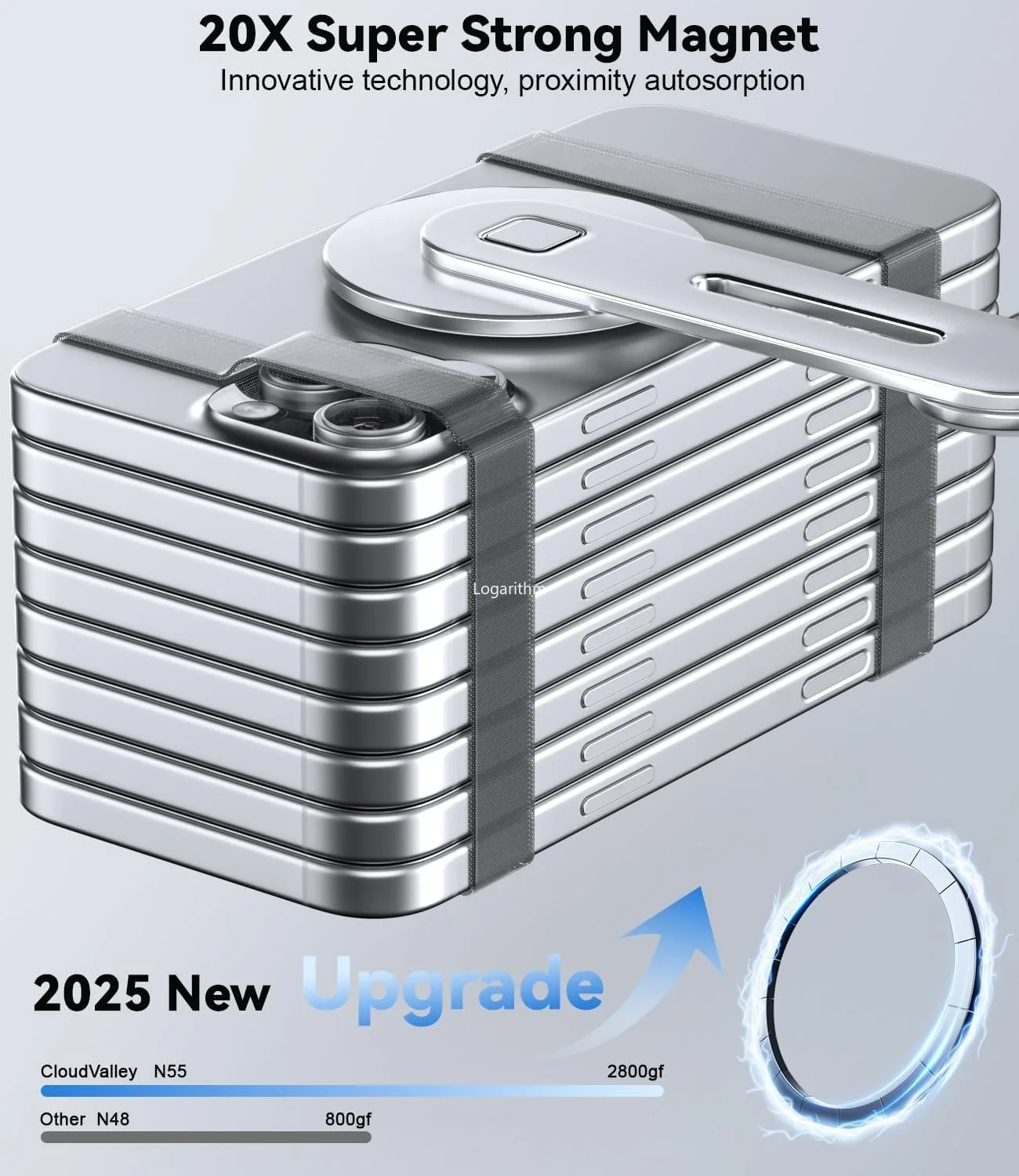 Supporto Magnetico per Laptop e Telefono 2026, Sottile e Pieghevole, per Monitor del Computer, Compatibile con iPhone 14 13 12 Series e Tutti i Telefoni - Image 3