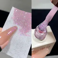 15ML Gel Nail Polish Glitter Sequins Manicure Semi Permanent Base Top Coat Long Lasting Soak Off LED UV Nail Art Gel Varnish %YX