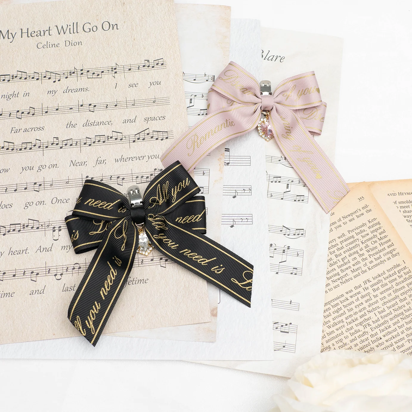 Japanese Style Lolita Shoe Clip Shoe Buckle Uniform Big Head Shoe Ornament Girls Sweet Hair Bow Barrettes Clips Accessories