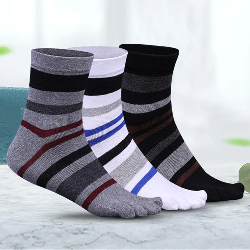 1 Pair Men Five Finger Socks Breathable Cotton Short Socks High Quality