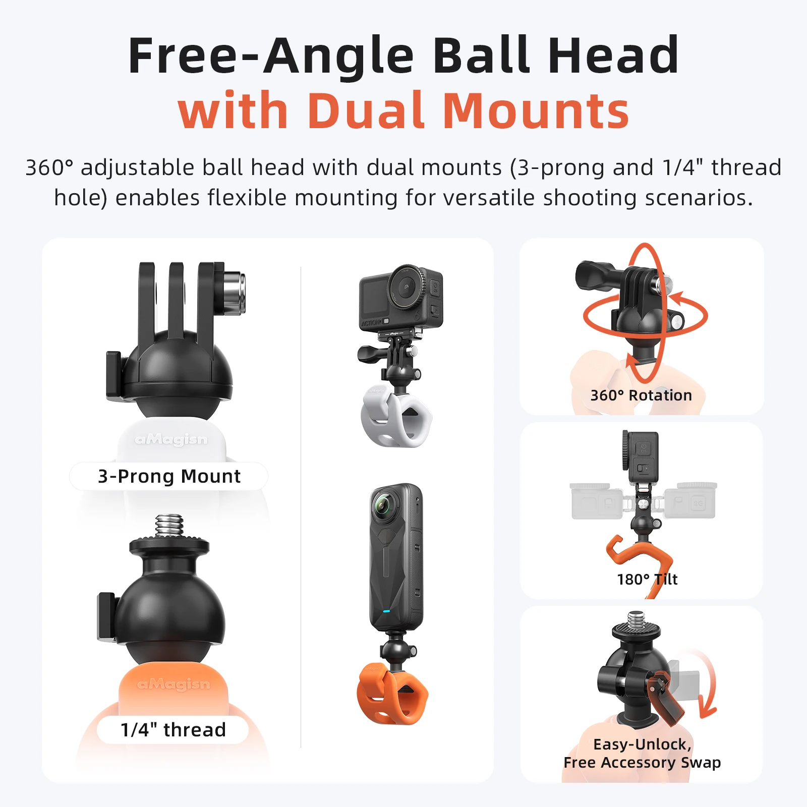 인스타 360/DJI/고프로 사이클링 스탠드 스포츠 카메라 액세서리용 다기능 고정 실리콘 스트랩 세트